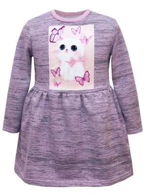 Платье "Kittу" с котенком и бабочками - Размер 92 - Цвет розовый - Картинка #4