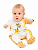 Комбинезон "Теплая африка" с жирафиком - Размер 74 - Цвет белый с желтым - интернет-магазин Bits-n-Bobs.ru